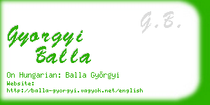 gyorgyi balla business card